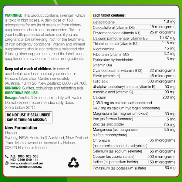 Centrum Adults Advance Multivitamin 100 Pack