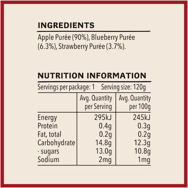 Heinz Baby Food Apple Blueberry & Strawberry 8+ Months 120g